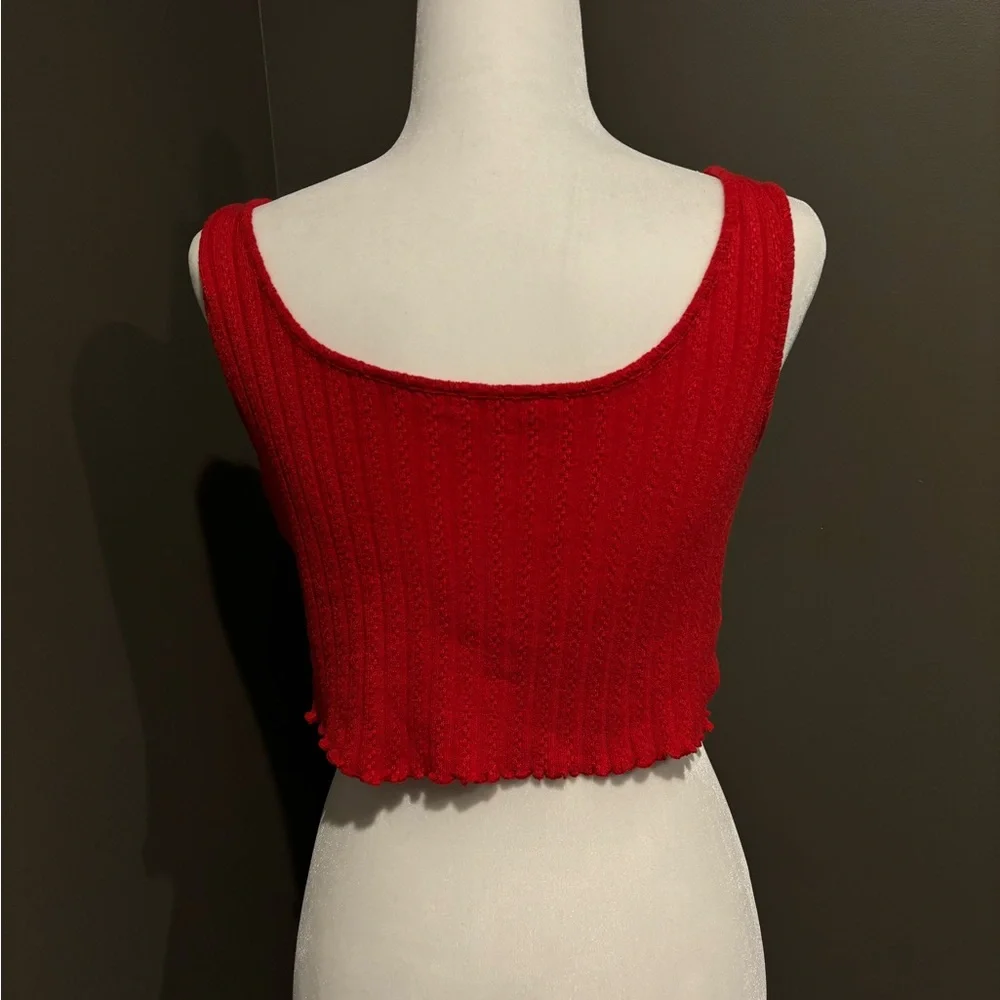 Red Cropped Tank - Picture 2 of 2